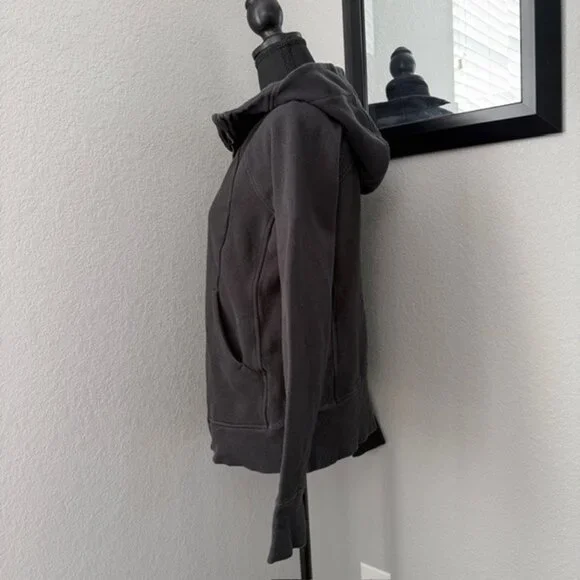 LULULEMON Scuba Full Zip Hoodie Sweatshirt Black Sz 10 - Picture 6 of 14